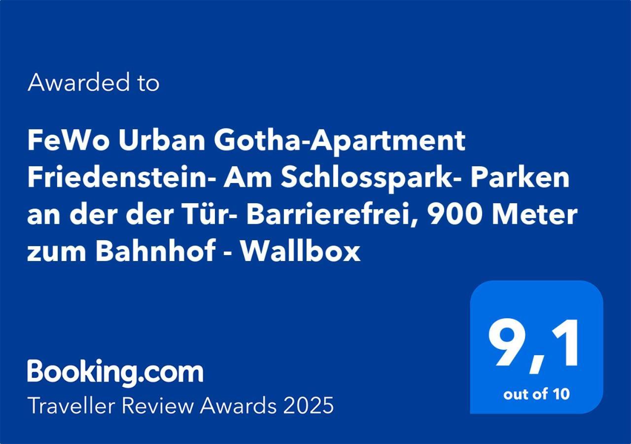 Fewo Urban Gotha-Apartment Friedenstein- Am Schlosspark- Parken An Der Der Tuer- Barrierefrei, 900 Meter Zum Bahnhof - Wallbox 外观 照片